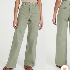 AMO Claudette Wide Leg Pants Khaki